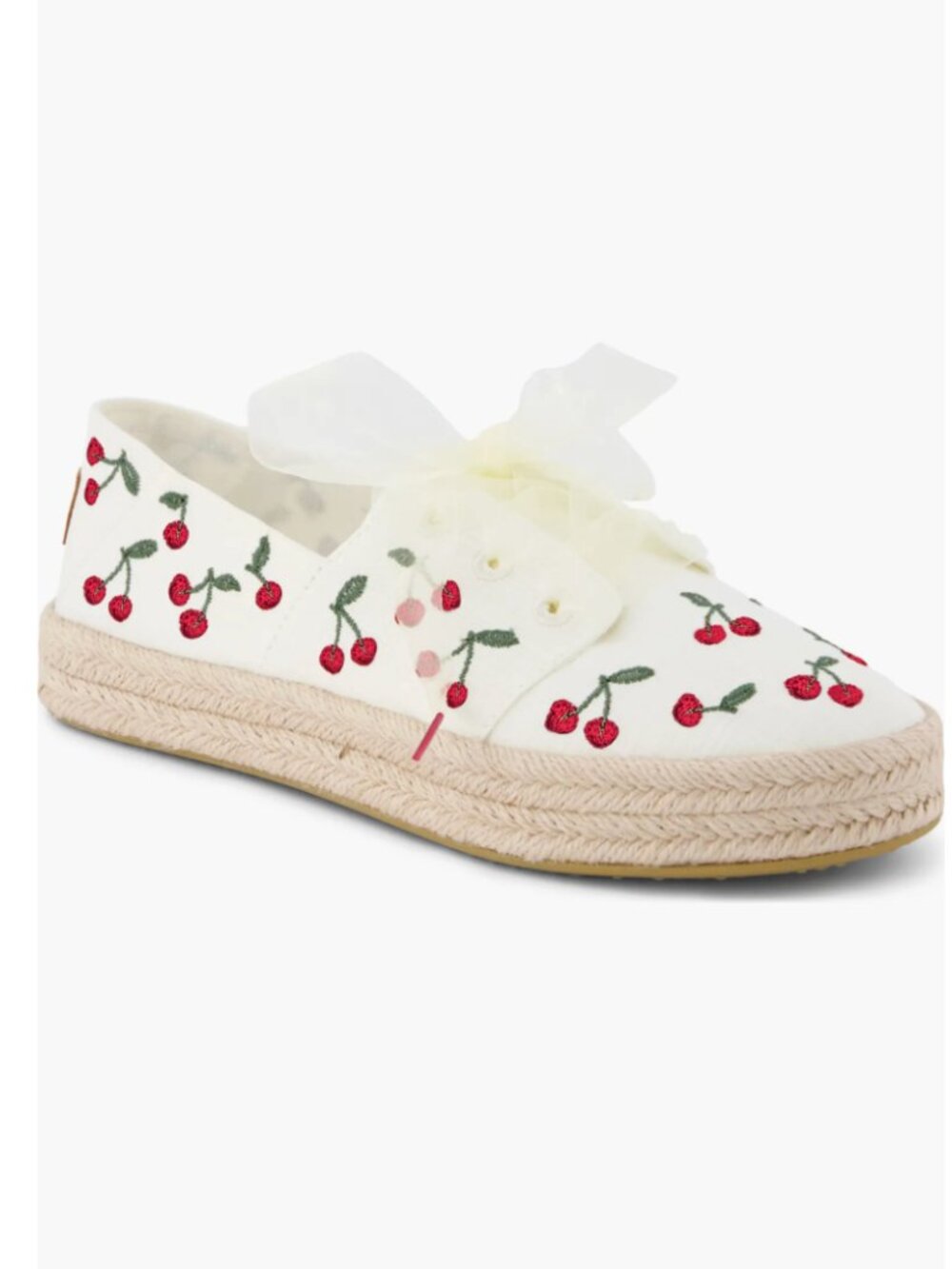 Toms Carolina lace-up espadrille Natural Cherry size 8. NWT! - Picture 2 of 4